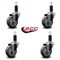 Service Caster 3.5'' Gray Poly Wheel Swivel 1-1/4'' Expanding Stem Caster Set, 4PK SCC-EX20S3514-PPUB-114-4 - alternate 4